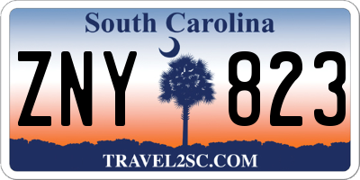SC license plate ZNY823