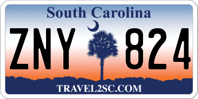 SC license plate ZNY824