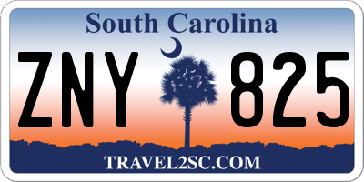 SC license plate ZNY825