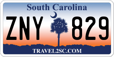 SC license plate ZNY829