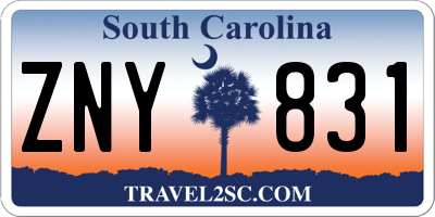 SC license plate ZNY831
