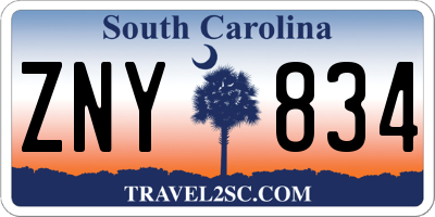 SC license plate ZNY834