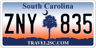 SC license plate ZNY835