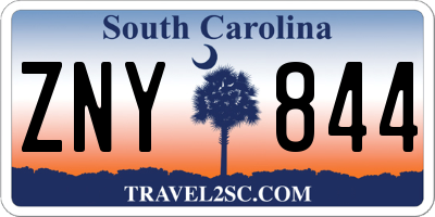 SC license plate ZNY844