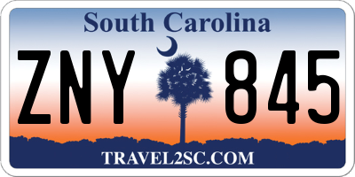 SC license plate ZNY845