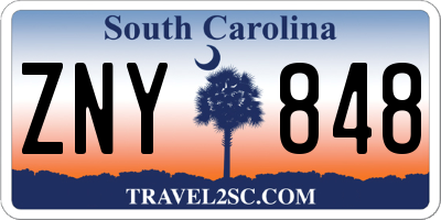 SC license plate ZNY848