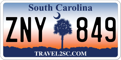 SC license plate ZNY849