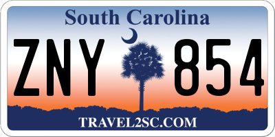 SC license plate ZNY854