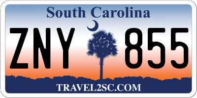 SC license plate ZNY855