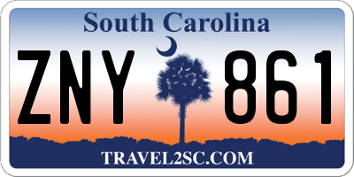 SC license plate ZNY861