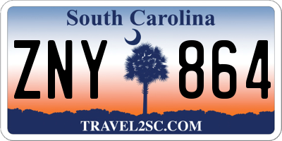 SC license plate ZNY864