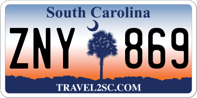 SC license plate ZNY869