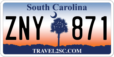 SC license plate ZNY871