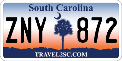 SC license plate ZNY872