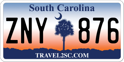 SC license plate ZNY876
