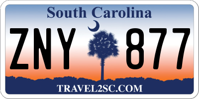SC license plate ZNY877
