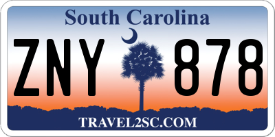 SC license plate ZNY878