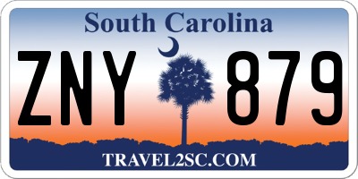 SC license plate ZNY879
