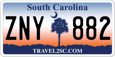 SC license plate ZNY882