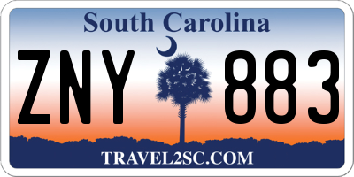 SC license plate ZNY883