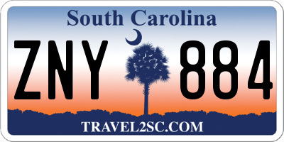 SC license plate ZNY884