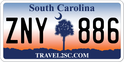 SC license plate ZNY886