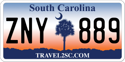 SC license plate ZNY889