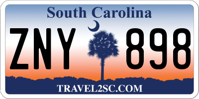 SC license plate ZNY898