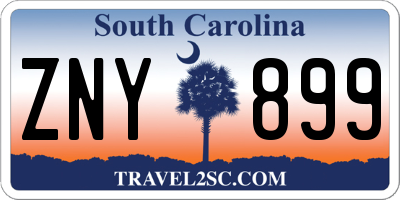 SC license plate ZNY899