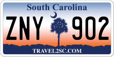 SC license plate ZNY902