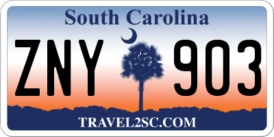 SC license plate ZNY903