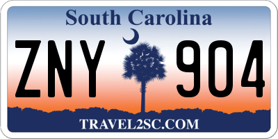 SC license plate ZNY904