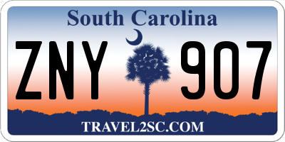 SC license plate ZNY907