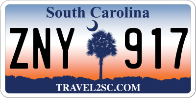 SC license plate ZNY917