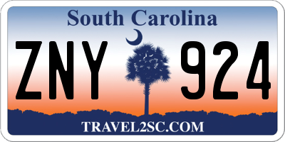 SC license plate ZNY924