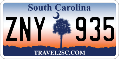 SC license plate ZNY935