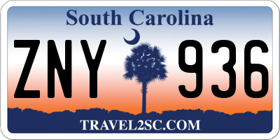 SC license plate ZNY936
