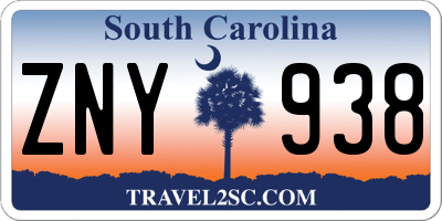 SC license plate ZNY938