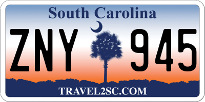 SC license plate ZNY945