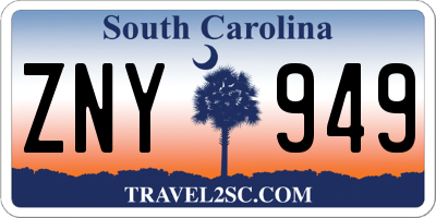 SC license plate ZNY949