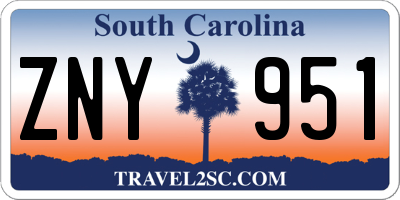 SC license plate ZNY951