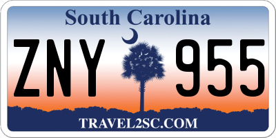 SC license plate ZNY955