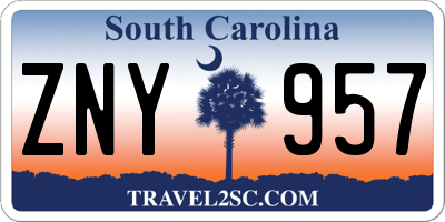 SC license plate ZNY957