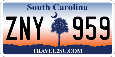 SC license plate ZNY959