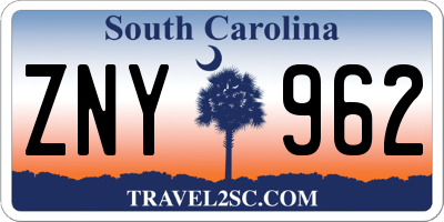 SC license plate ZNY962