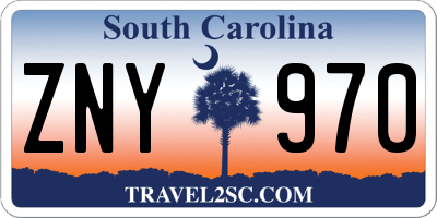 SC license plate ZNY970