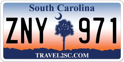 SC license plate ZNY971