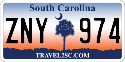 SC license plate ZNY974