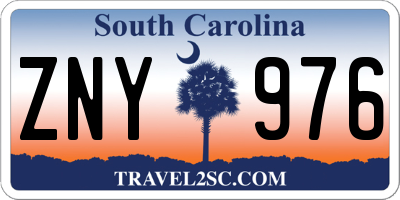 SC license plate ZNY976