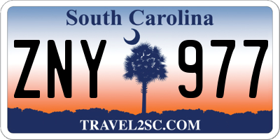 SC license plate ZNY977